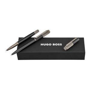 Hugo Boss Set Striade Black (ballpoint pen & rollerball pen)