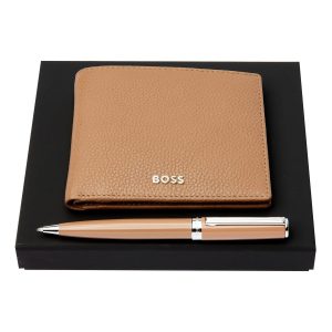 Set HUGO BOSS Camel (ballpoint pen & wallet)