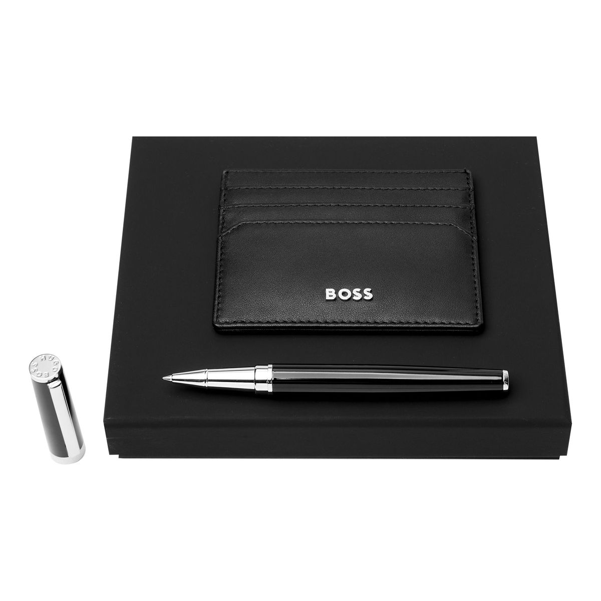 Set HUGO BOSS Black (rollerball pen & card holder)