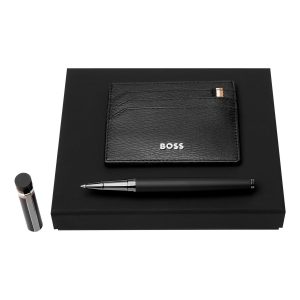 Set HUGO BOSS Black (rollerball pen & card holder)