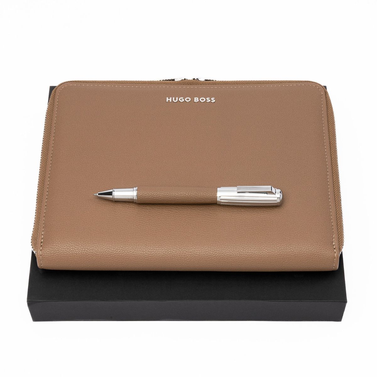 Hugo Boss Set Iconic Pebbled Camel (rollerball pen & conference folder A5)