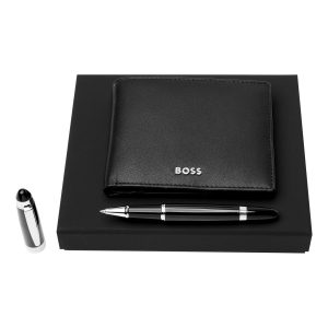 Set HUGO BOSS Black (rollerball pen & wallet)