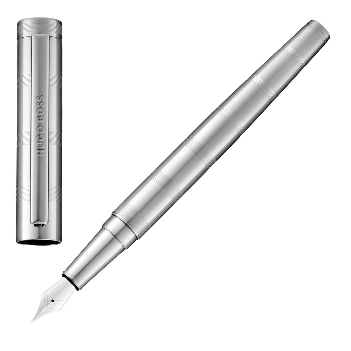 Hugo Boss Fountain pen Loop Stripes Chrome