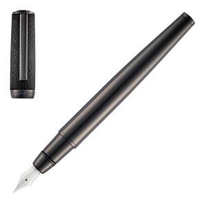Hugo Boss Fountain pen Double B Saffiano Black