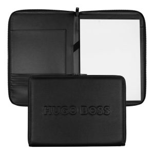Hugo Boss Conference folder zip A4 Label Black