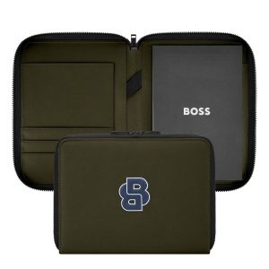 Hugo Boss Conference folder A5 Varsity Forest Green