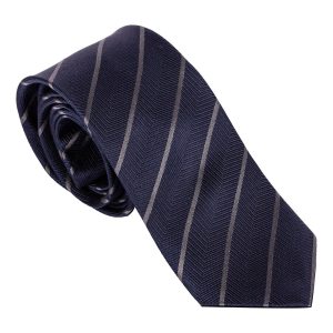 Christian Lacroix Silk Tie Lorem Navy