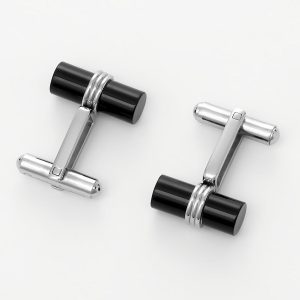 Christian Lacroix Cufflinks Whiteline Black