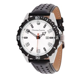 Christian Lacroix Date watch Sol Black & Chrome