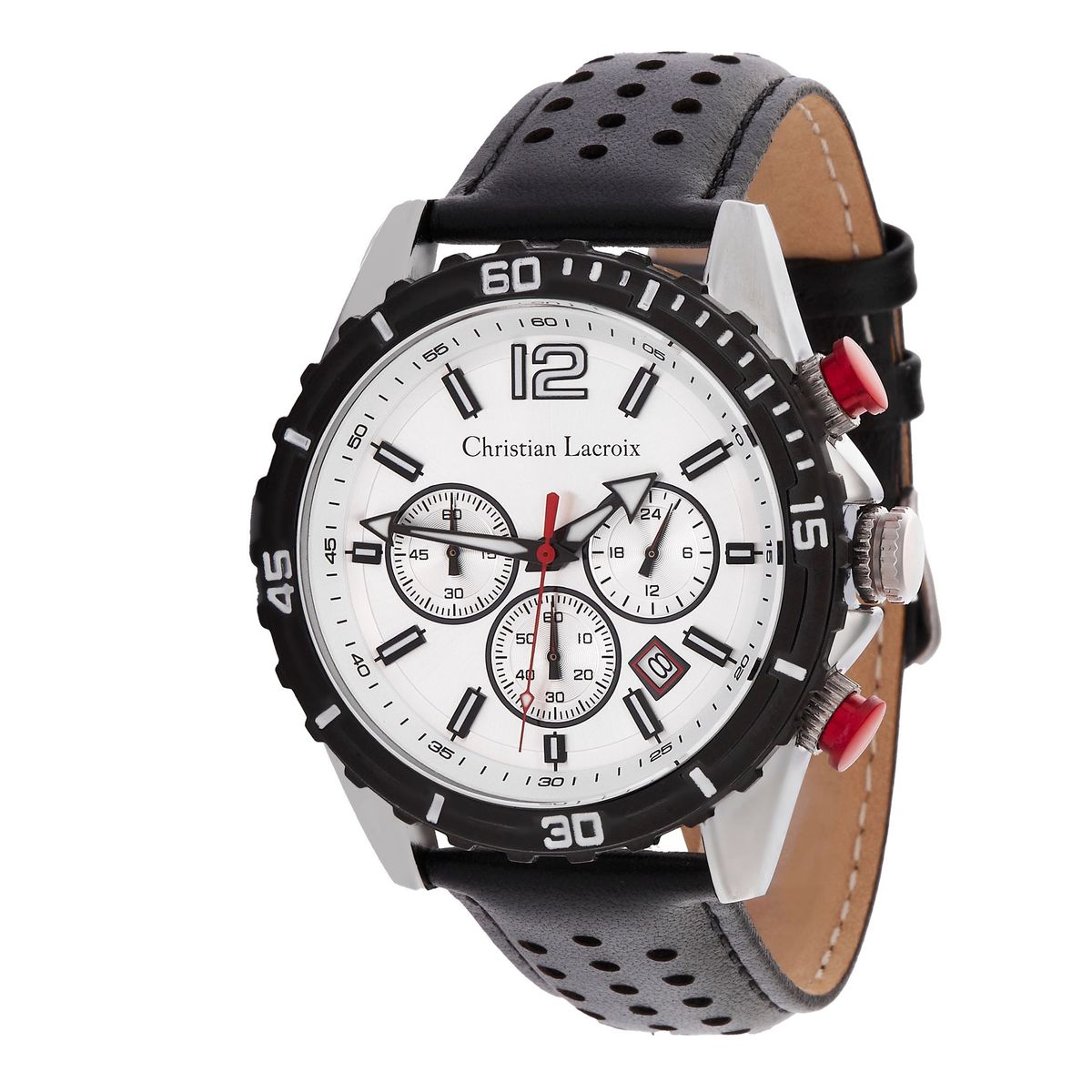 Christian Lacroix Chronograph Sol Black & Chrome - slika 2