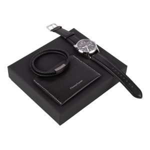 Christian Lacroix Set Alter Black (card holder, watch & bracelet)