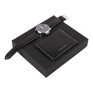 Christian Lacroix Set Alter Black (card holder & watch)
