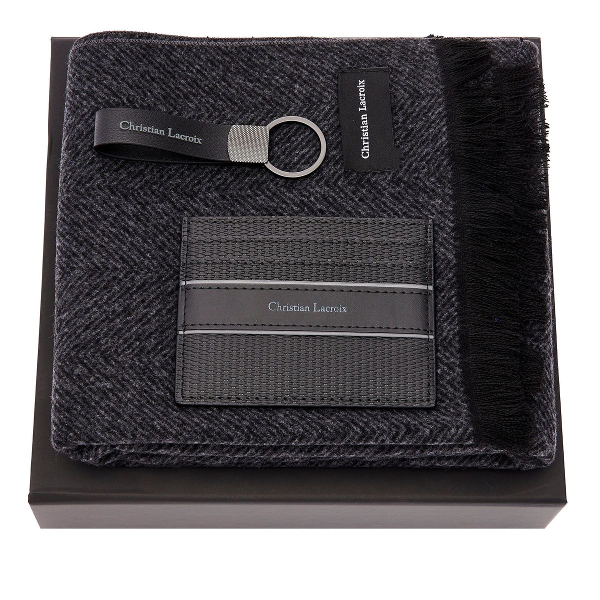 Christian Lacroix Set Caprio (key ring, card holder & scarve)