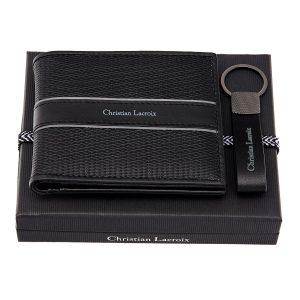 Christian Lacroix Set Caprio Black (key ring & wallet)