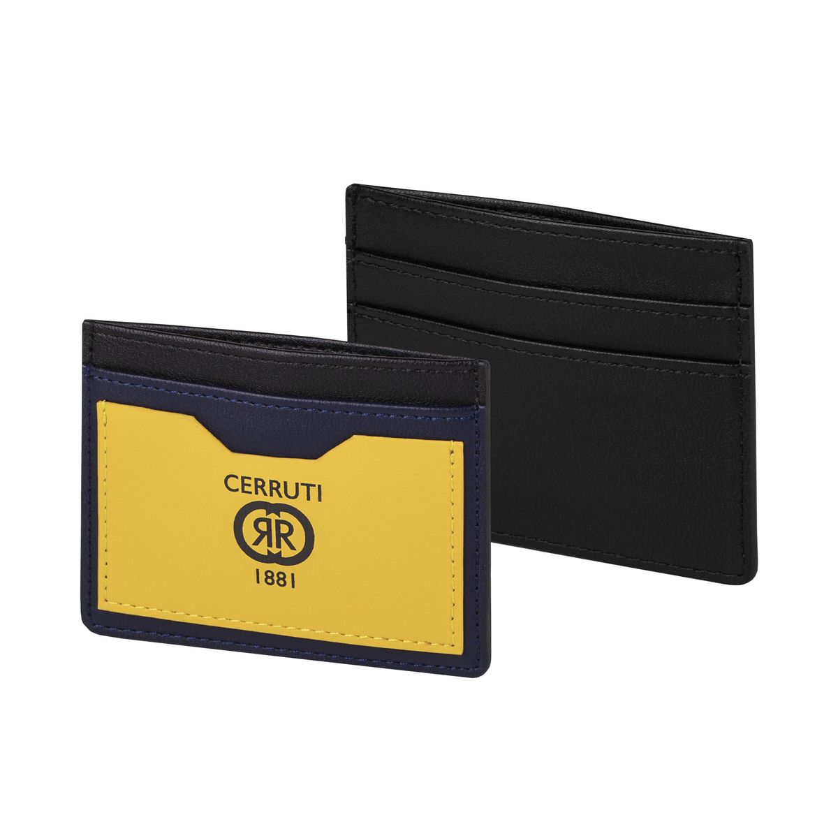 Cerruti 1881 Card holder Brick Yellow Black Navy - slika 2