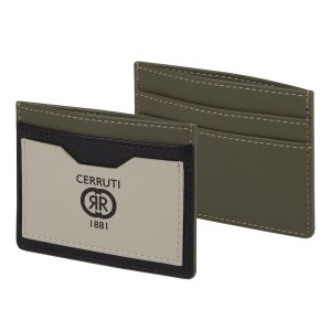 Cerruti 1881 Card holder Brick Beige Khaki Black