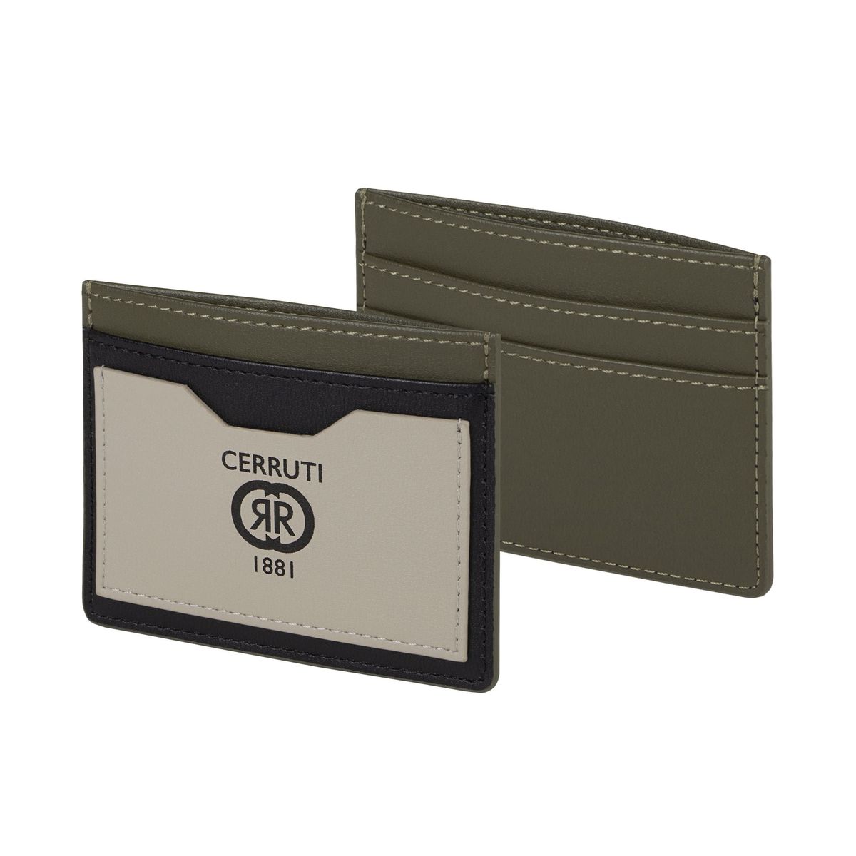 Cerruti 1881 Card holder Brick Beige Khaki Black - slika 2