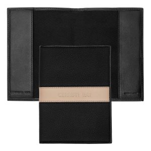 Cerruti 1881 Passport holder Delano Taupe & Black