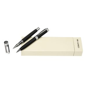 Cerruti 1881 Set Zoom Diamon Black (ballpoint pen & rollerball pen)