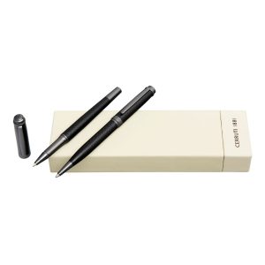 Cerruti 1881 Set Belgravia Black (ballpoint pen & rollerball pen)