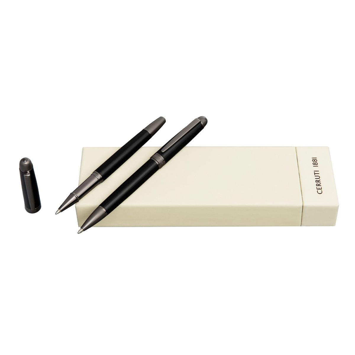 Cerruti 1881 Set Holborn Black & Gun (ballpoint pen & rollerball pen)