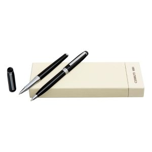 Cerruti 1881 Set Leap Classic Black (ballpoint pen & rollerball pen)