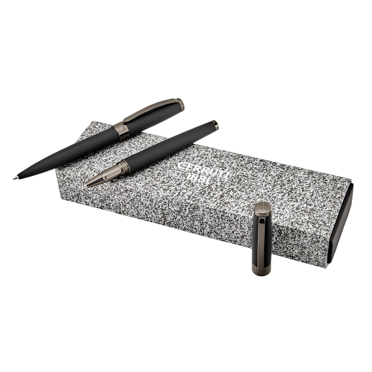 Cerruti 1881 Set Easton Black (ballpoint pen & rollerball pen)