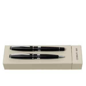 Cerruti 1881 Set Bicolore Black (ballpoint pen & rollerball pen)