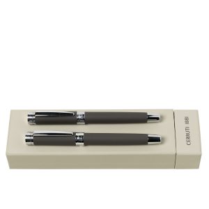 Cerruti 1881 Set Zoom Soft Taupe (rollerball pen & fountain pen)