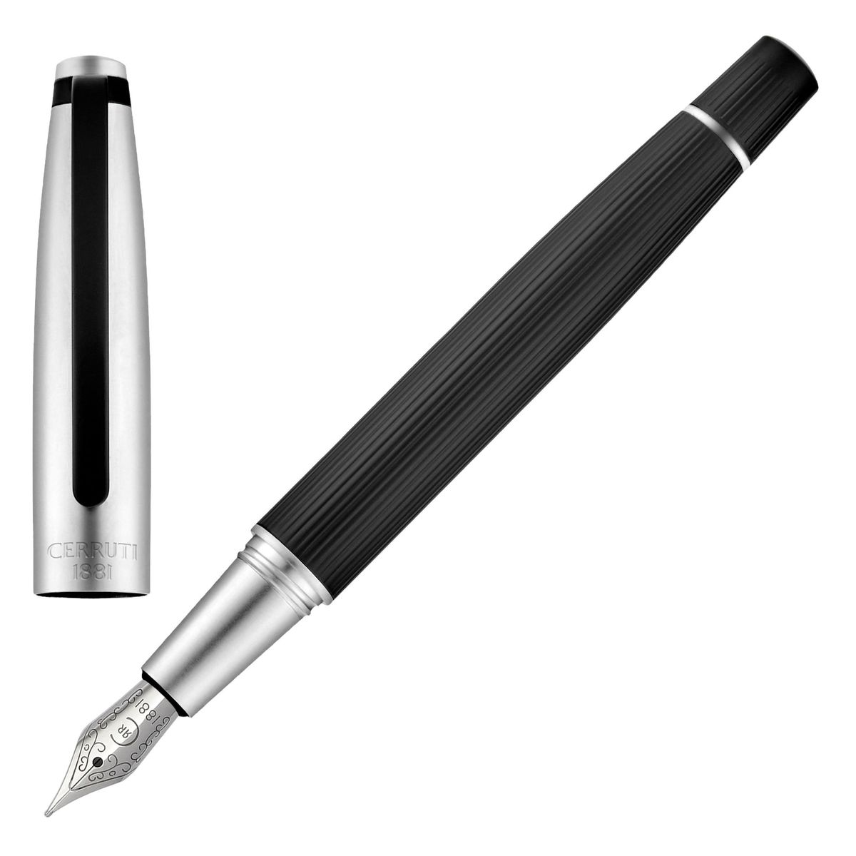 Cerruti 1881 Fountain pen Benson Black & Chrome
