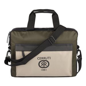 Cerruti 1881 Document bag Brick Beige Khaki Black