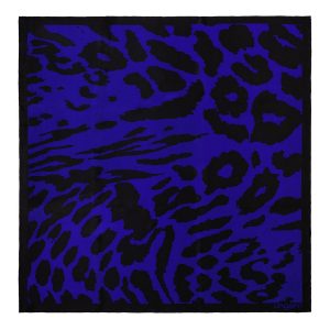 Ungaro Silk scarf Lina Bright Blue & Black