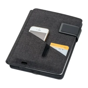 A5 conference folder with powerbank Leno 4,000 mAh