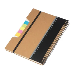 Taccuino A5 con righello e post-it