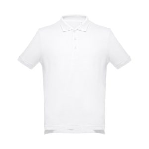 Polo da uomo in cotone a maniche corte. colore bianco THC ADAM WH