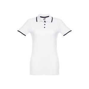 Polo da donna in cotone bicolore THC ROME WOMEN WH