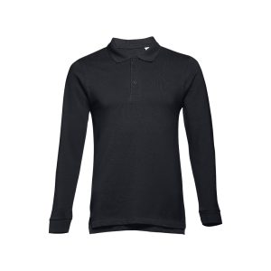 Men’s long-sleeved 100% cotton piqué polo shirt THC BERN