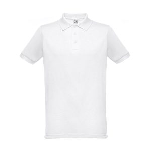 Polo da uomo a maniche corte. colore bianco THC BERLIN WH