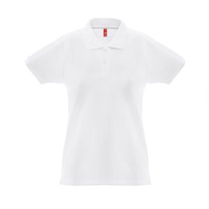 Polo da donna a maniche corte in cotone piqué THC MONACO WOMEN WH