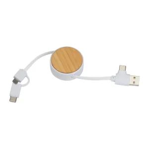 Expandable Bamboo Charging Cable Groningen