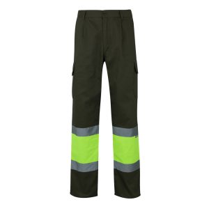 Pantaloni in twill bicolore con diverse tasche VL POSEIDON