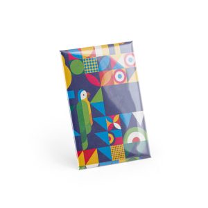 Button PIN 13. Pin rettangolare verticale con spilla