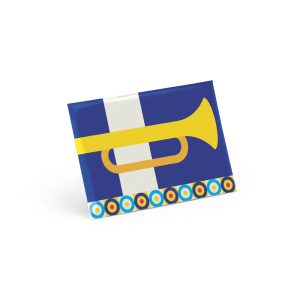 Button PIN 14. Pin rettangolare orizzontale con spilla