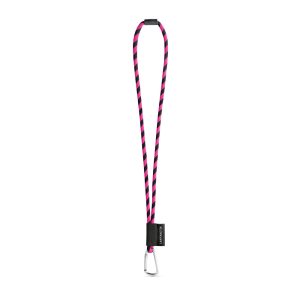 SET Lanyard TUBE Long (Ø 7 mm) with D-shape carabiner 55 mm and safety lock Ø 7 mm