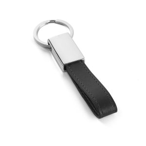 Round metal and PU keyring WATOH