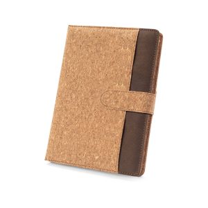 A5 folder in cork and recycled polyester FIELDING