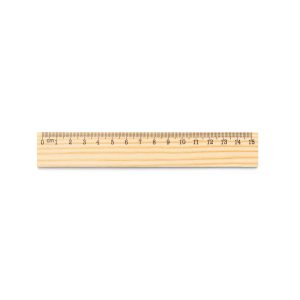 Pine wood ruler with 15 cm scale WESLEY 15