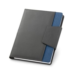 PU and polyester fabric cover with A5 notebook with plain RUSSEL