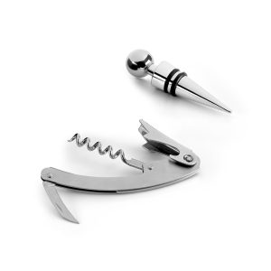 Zinc and stainless steel wine set BARREL
