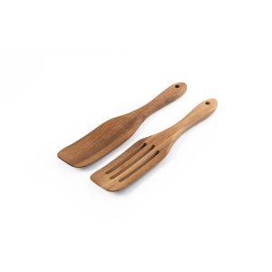 Set of two cutlery sets in acacia wood BATALI